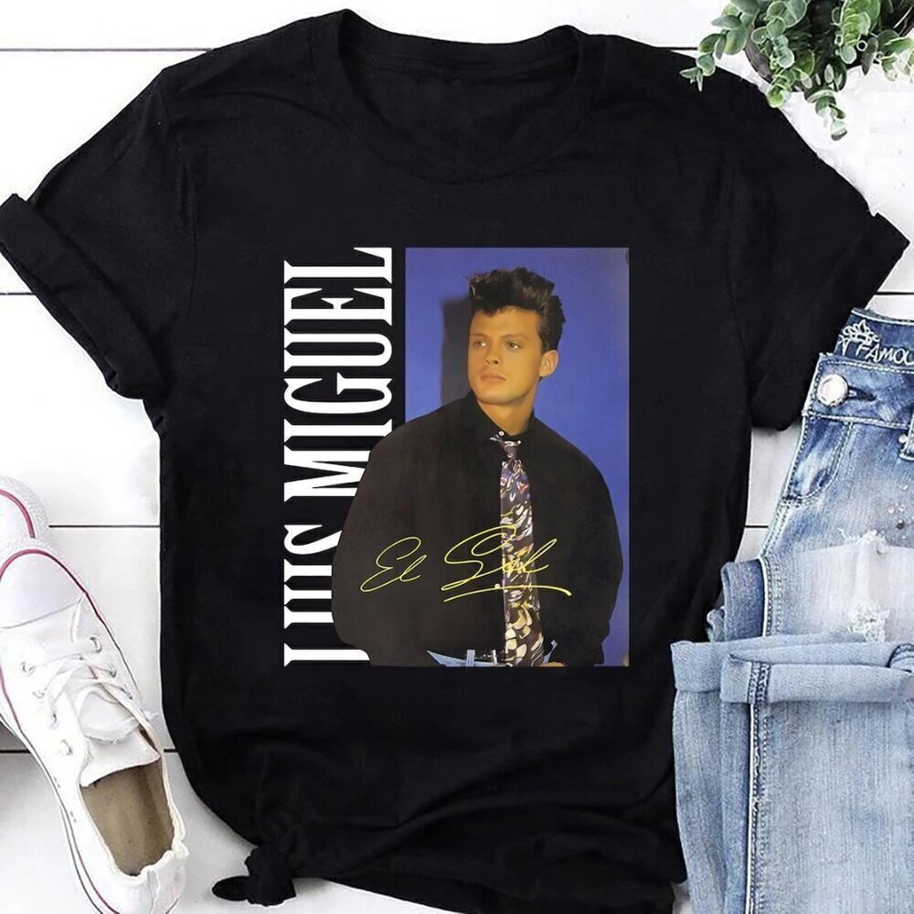 Signature Luis Miguel Retro 2023 Concert T-Shirt .
